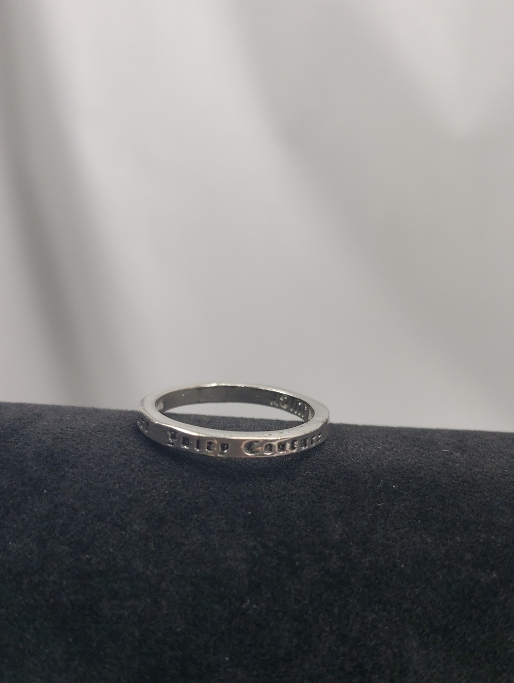Juicy Couture Ring Silver Band Size 8